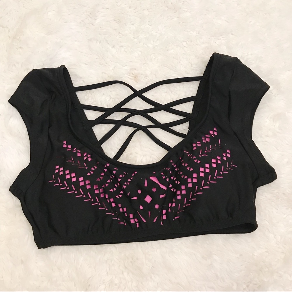 Cap sleeved strappy Target bikini top